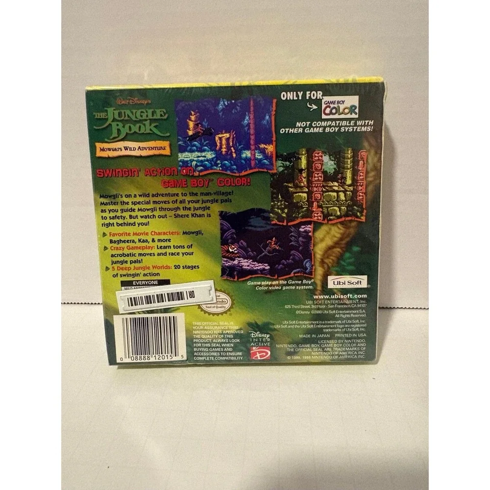 Disney Jungle Book Mowgli's Wild Adventure Game Boy Color GBC NEW SEALED